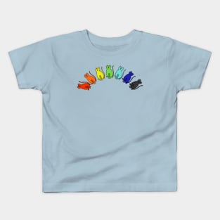 Cute Cats Rainbow Kids T-Shirt